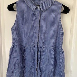 Button up, tie back top